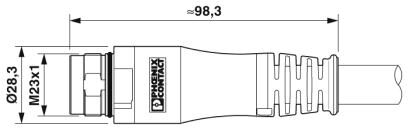 Phoenix contact 1618964 K-5E-M23 M9/2,0-C02/M23 F8 Штекерный разъем, пластиковая заливка с обеих сторон