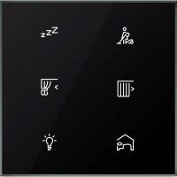 Schneider Electric LSSMBU06NS ОБРАЗЕЦ Стеклянный сенсорный выключатель GTP, 6 кнопок