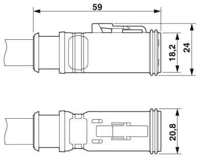 Phoenix contact 1415036 SAC-6P-DTMS/ 0,6-PUR/DTFS Кабель для датчика / исполнительного элемента