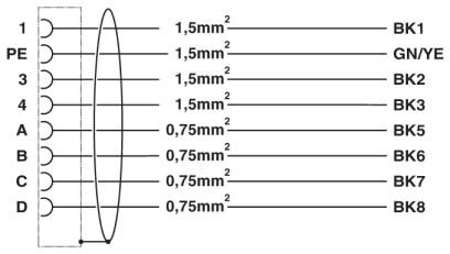 Phoenix contact 1620399 K-7E - OE/2,0-D02/M23 F8 Кабельный штекер, пластиковая заливка