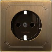 Schneider Electric MTN2330-4143 MERTEN ЦЕНТР.ПЛАТА д/механизма розетки, АНТИЧНАЯ ЛАТУНЬ, QF SD