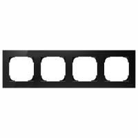 ABB 2CLA857400A3101 Рамка 4-постовая, серия SKY, цвет стекло чёрное