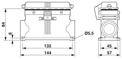 Phoenix contact 1407666 HC-EVO-B24-SHFDC-2SSM40-PLRBK Корпус