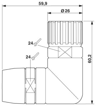 Phoenix contact 1606526 UC-17P1N8AT0DU Кабельный соединитель