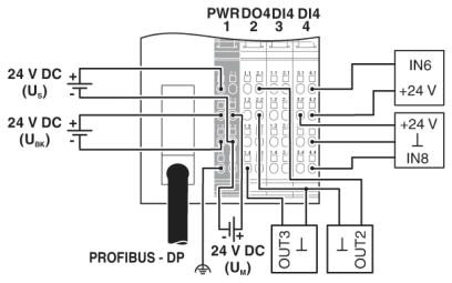Phoenix contact 2692322 IL PB BK DI8 DO4/EF-PAC Устройство сопряжения с шиной