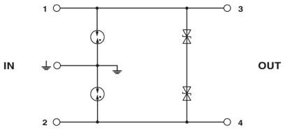 Phoenix contact 2839538 TT-2-PE/S1- 24DC Устройство защиты от перенапряжений