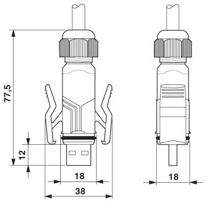 Phoenix contact 1653883 VS-04-2X2X26C7/7-67A/67B/5,0 Патч-кабель