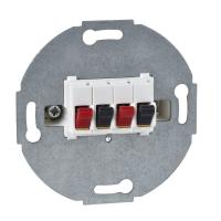 Schneider Electric MTN467019 MERTEN МЕХАНИЗМ РОЗЕТКИ д/громкоговорителей Х4, ПОЛ.БЕЛЫЙ