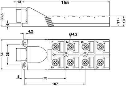 Phoenix contact 1692776 SACB-8/ 8-M23 180 Коробка датчика и исполнительного элемента