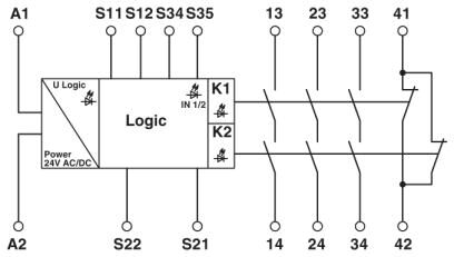 Phoenix contact 2900509 PSR-SCP- 24UC/ESAM4/3X1/1X2/B Реле безопасности