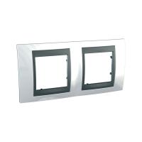 Schneider Electric MGU66.004.292 UNICA TOP РАМКА 2-постовая, горизонтальная, ГРАФИТ/НОРДИК