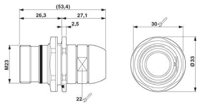 Phoenix contact 1596391 RC-09S1N8AQ0EK Разъем проходной