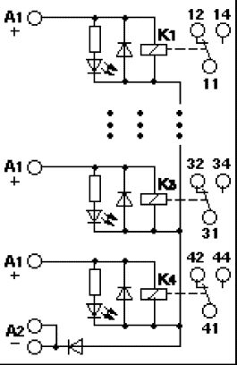 Phoenix contact 2943767 EMUG 45- 4REL/KSR-G 24/21 Модуль с несколькими реле