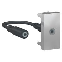 Schneider Electric NU343330 UNICA MODULAR розетка Minijack, 1 модуль, алюминий