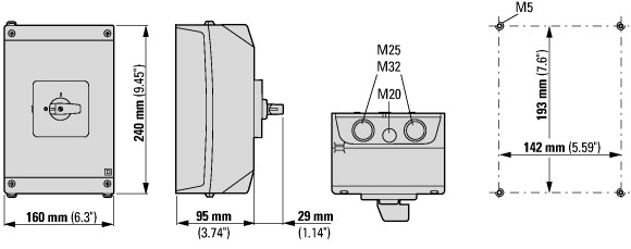 207441 Изолированный корпус В, ВхШхД= 280x200x125mm для T5-2 (CI-K5-T5-2)