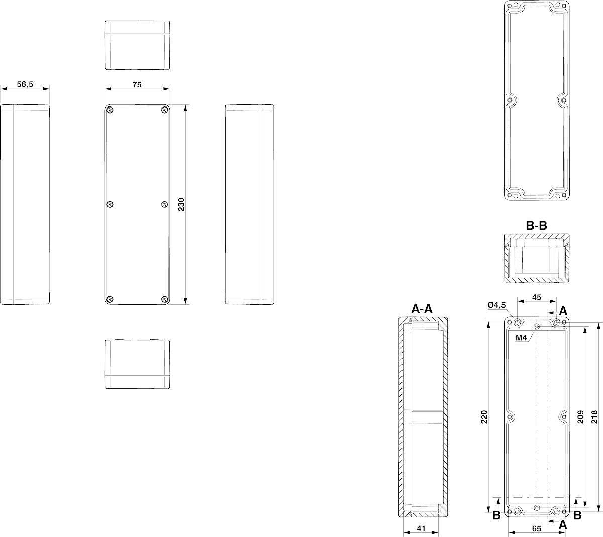 Phoenix contact 899345 E PE A 75X230X56 Клеммная коробка