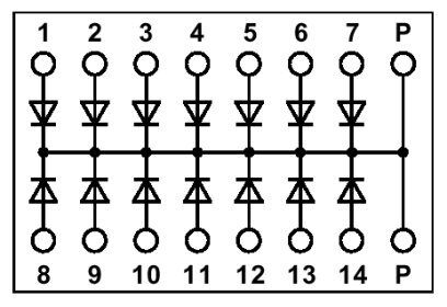 Phoenix contact 2950116 EMG 45-DIO14P Диодный модуль