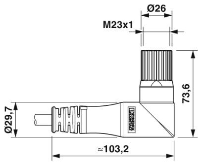 Phoenix contact 1619286 K-17 - OE/2,0-E01/M23 FK Кабельный штекер, пластиковая заливка
