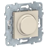 Schneider Electric NU551644 UNICA NEW LED СВЕТОРЕГУЛЯТОР Wiser повор-наж, универсальный 7-200Вт, бежевый