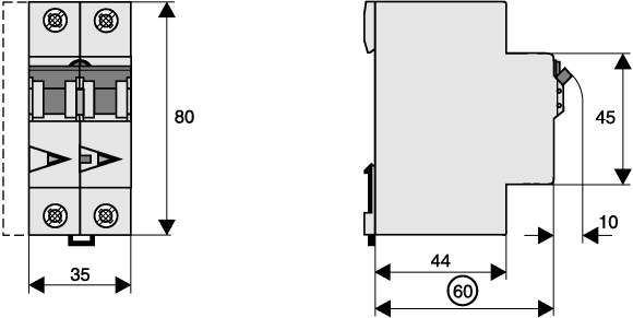 168304 FI/LS; 10A; 10 мА; LS-характеристика-D; 2p; FI-Char: A (FRBDM-D10/2/001-G/A)