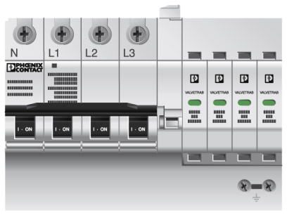 Phoenix contact 2882750 VAL-CP-MCB-3S-350/40/FM Разрядник для защиты от импульсных перенапряжений, тип 2