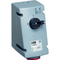 ABB 2CMA167709R1000 Розетка с выключателем и механической блокировкой 432MVS6, 32A, 3P+N+E, IP44, 6ч