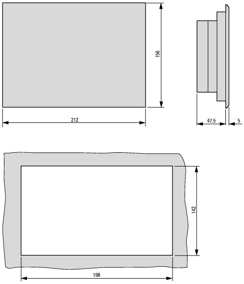 150527 панель оператора , 24VDC , 5,7" , TFT, цветная , Ethernet , RS232, RS485 , CAN, (PLC) (XV-152-D6-57TVR-10)