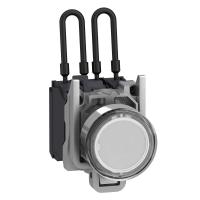 Schneider Electric XB4BW21B5 КН.С ПОДС.,С ЛАМПОЙ ТЕСТ, 24В, БЕЛ, МЕТ.