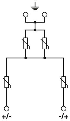 Phoenix contact 2905641 VAL-MB-T1/T2 1500DC-PV/2+V Молниеотвод / разрядник для защиты от импульсных перенапряжений типа 1/2