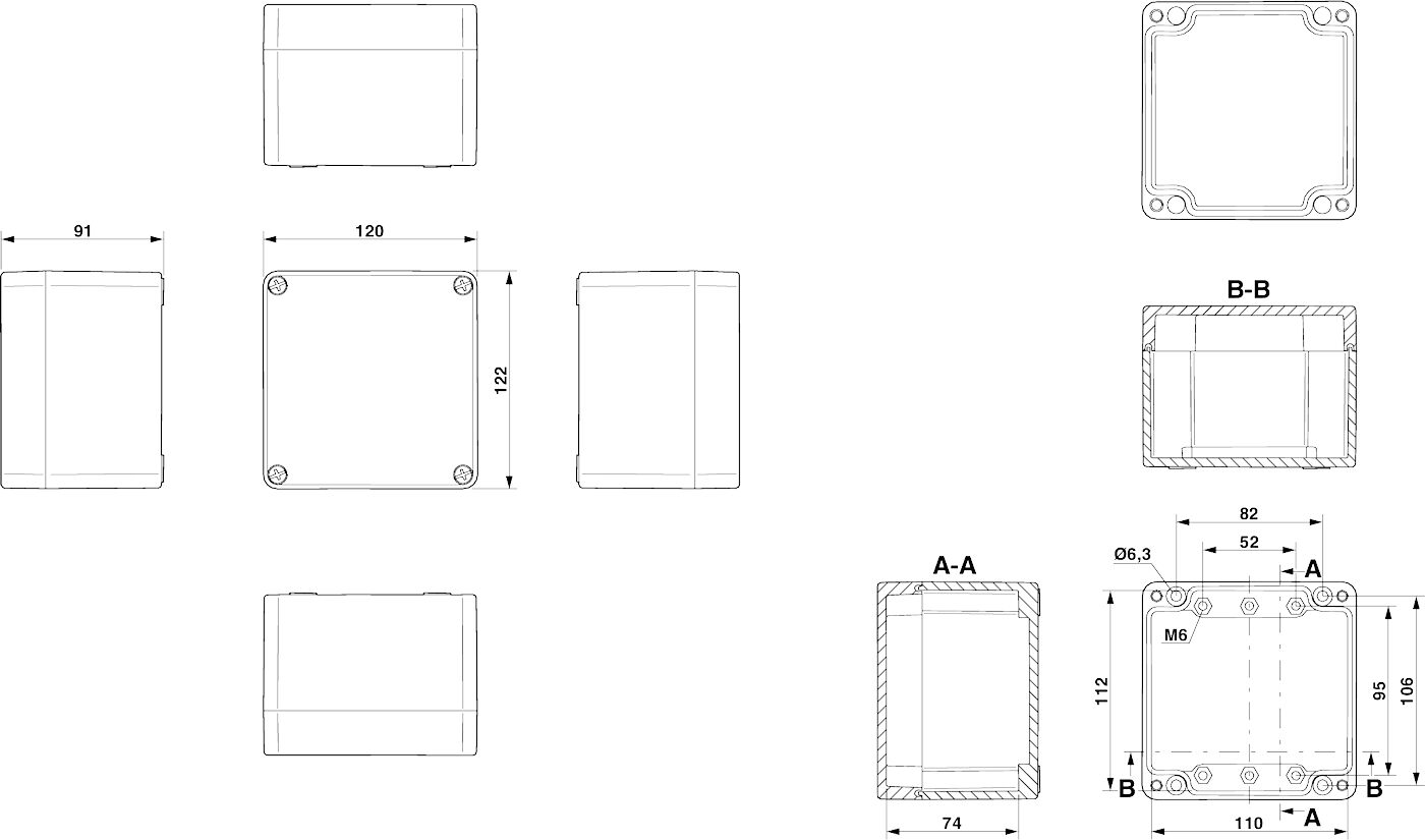 Phoenix contact 899348 E PE A 120X122X91 Клеммная коробка