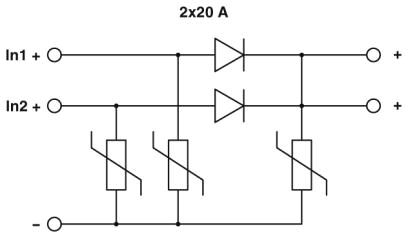 Phoenix contact 2907379 TRIO2-DIODE/12-24DC/2X20/1X40 Диод