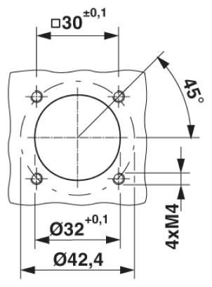 Phoenix contact 1613525 SM-5ES1N8AYW00S Приборный соединитель, передняя часть стенки, с накатанной гайкой