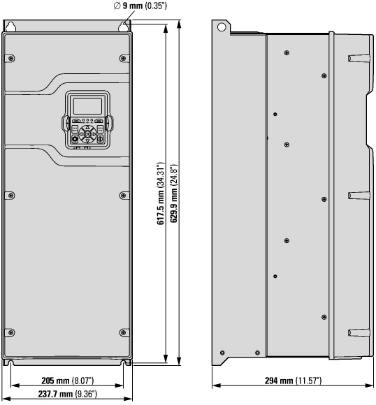 9702-4004-00P Преобразователь частоты DG1 3~/3~400В 61A 30кВт, IP21, фильтр ЭМС (DG1-34061FN-C21C)