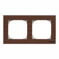 ABB 2CLA857200A2101 Рамка 2-постовая, серия SKY, цвет дерево венге