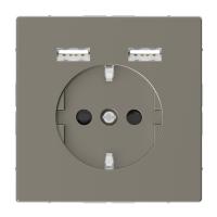 Schneider Electric MTN2366-6050 MERTEN SDL Розетка Schuko с 2 USB c зарядным устройством 2,4 A никель