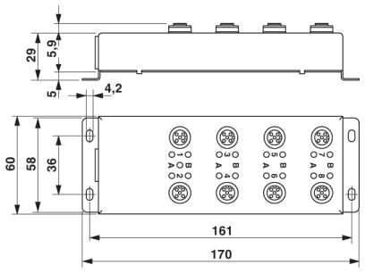 Phoenix contact 1555554 SACB-8/16-L-10,0PVC FB Коробка датчика и исполнительного элемента