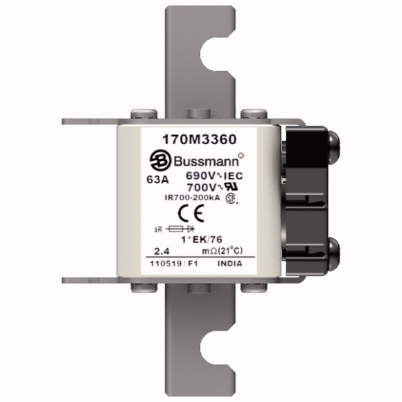 170M3360 Быстрый предохранитель 63A 690V 1*EK/76 AR UC