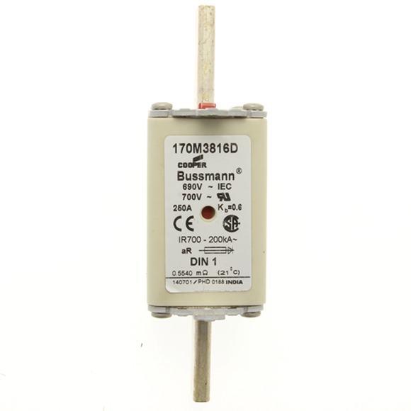 170M3816D Быстрый предохранитель 250A 690V aR DIN 1 HSDNH