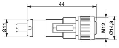 Phoenix contact 1509513 SAC-4P-15,0-186/M12FS Кабель для датчика / исполнительного элемента
