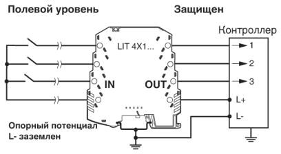 2804649 Phoenix contact LIT 4X1-24 Устройство защиты от перенапряжений