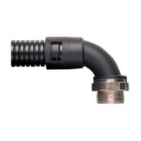 ABB 7TCA296000R1186 Фитинг Adaptalok, AL, 90°, нейлон/никелированная латунь, черный, резьба 150, Ø54, AL54/150/CS90/BL, 2 шт.