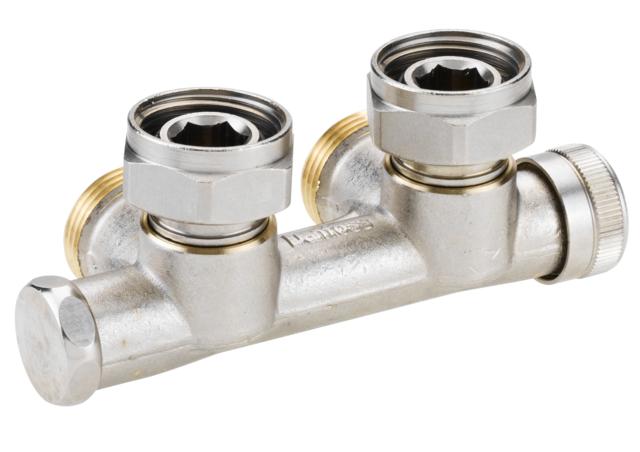003L0243 Запорно-присоединительный клапан Danfoss RLV-KD 3/4''x3/4'' угловой