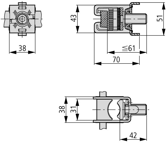 107195 Скоба, 95 - 185 мм2 для 20x5 - 30x10 (AKS185)