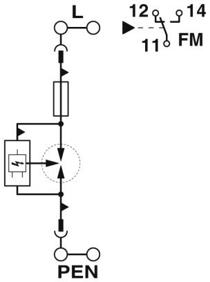 Phoenix contact 2907259 FLT-SEC-H-T1-1C-440/25-FM Комбинированный разрядник типа 1/2