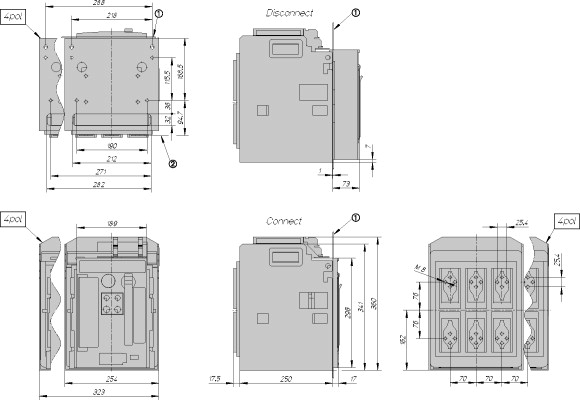 183480 Circuit-breaker, 3 pole, 800 A, 66 kA, P measurement, IEC, Withdrawable (IZMX16H3-P08W-1)