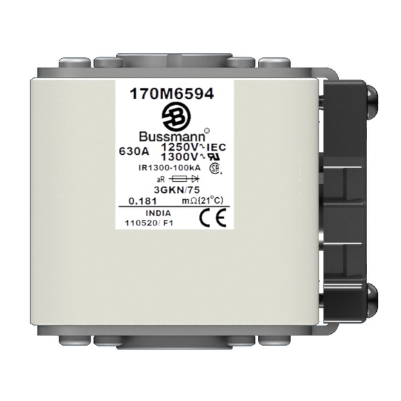 170M6594 Быстрый предохранитель 630A 1250V 3GKN/75 AR CU