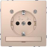 Schneider Electric MTN2304-6051 D-Life РОЗЕТКА 16А с з/к и LED модулем, ШАМПАНЬ , SD