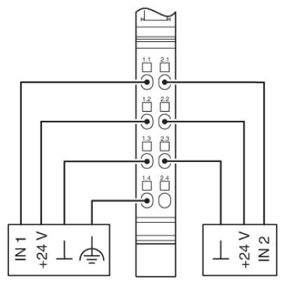Phoenix contact 2861483 IB IL 24 DI 2-NPN-PAC Клеммы Inline
