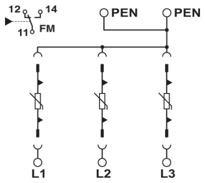 Phoenix contact 2920243 VAL-MS 320/3+0-FM Разрядник для защиты от импульсных перенапряжений, тип 2