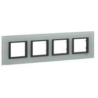 Schneider Electric MGU68.008.7C3 UNICA CLASS РАМКА 4-постовая, МАТОВОЕ СТЕКЛО